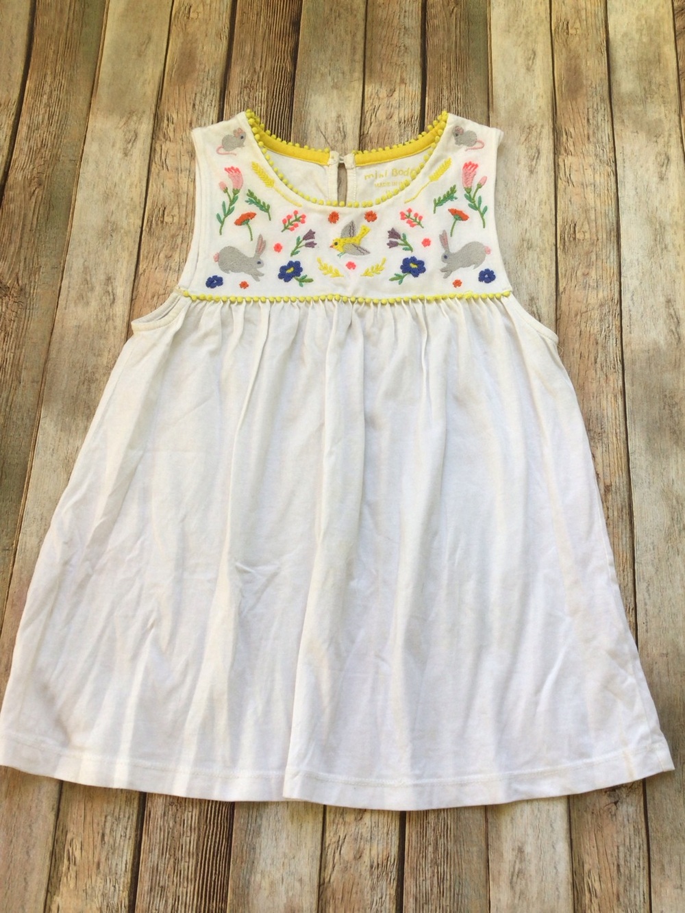 Mini Boden Woodland Animal Friends Embroidered Tank